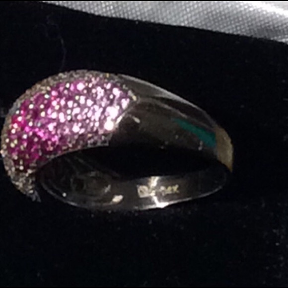 LeVian 14k white gold ombré berry crossover ring - Picture 5 of 6